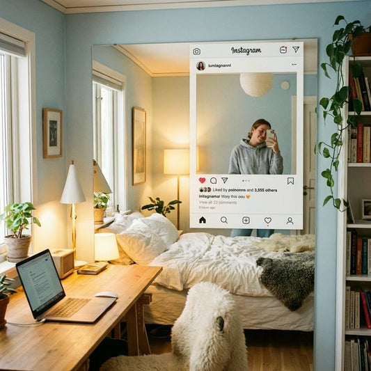 Personalized Instagram Mirror: Custom Social Media Decor